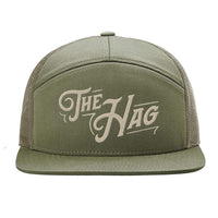 The Hag 7 Panel Embroidered Hat - Loden