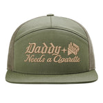 Daddy Needs A Cig Embroidered 7 Panel Hat