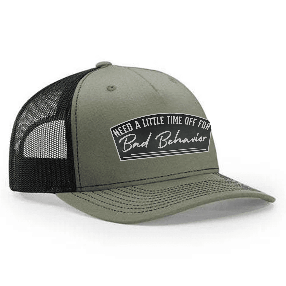 Need A Little Time Off For Bad Behavior Patch Hat - Loden / Black