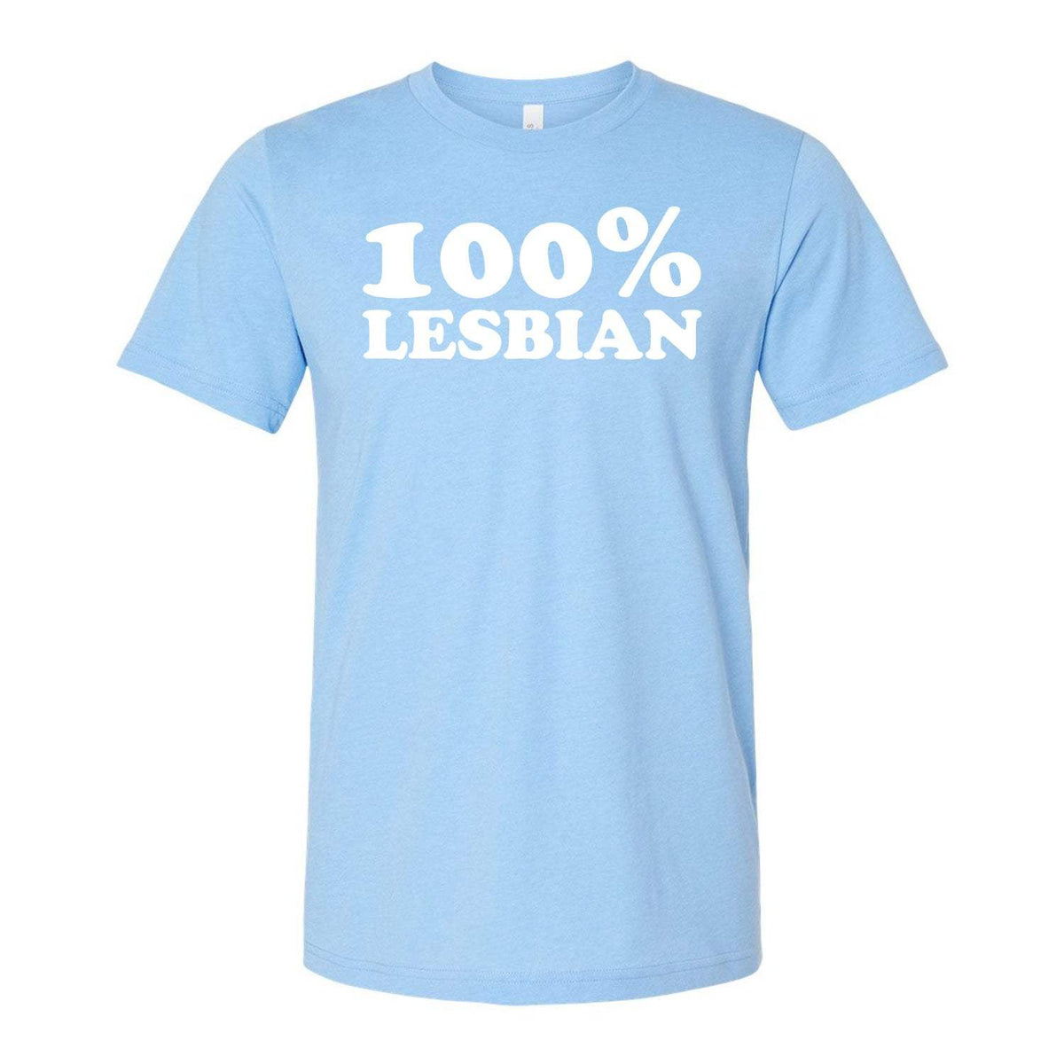 100% Lesbian Tee - Light Blue