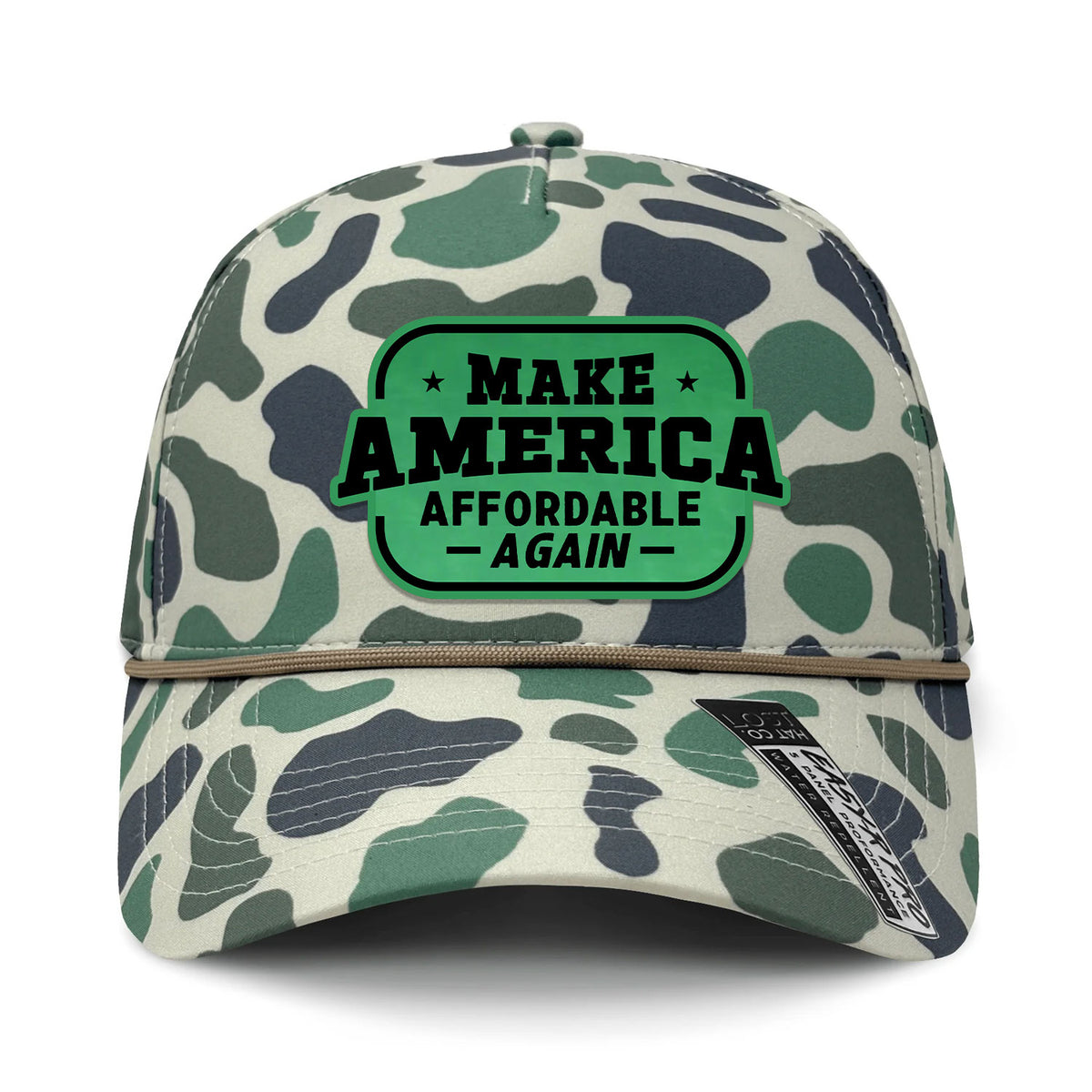 Make America Affordable Again Performance Leather Patch Hat - Marsh