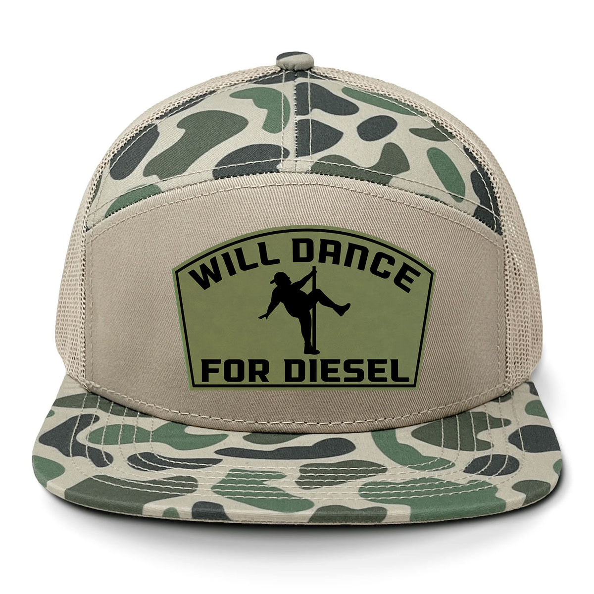 Will Dance For Diesel 7 Panel Hat