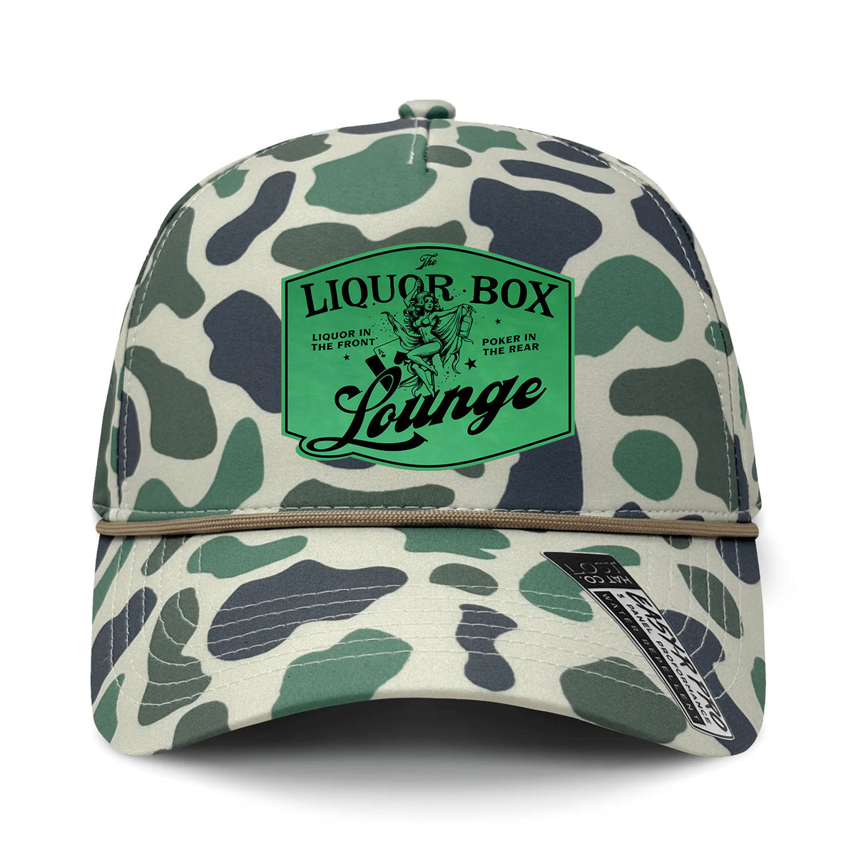 The Liquor Box Lounge Performance Leather Patch Hat