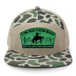 I'm No Cowboy 7 Panel Hat