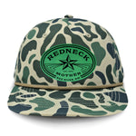 Redneck Mother Flat Bill Rope Leather Patch Hat