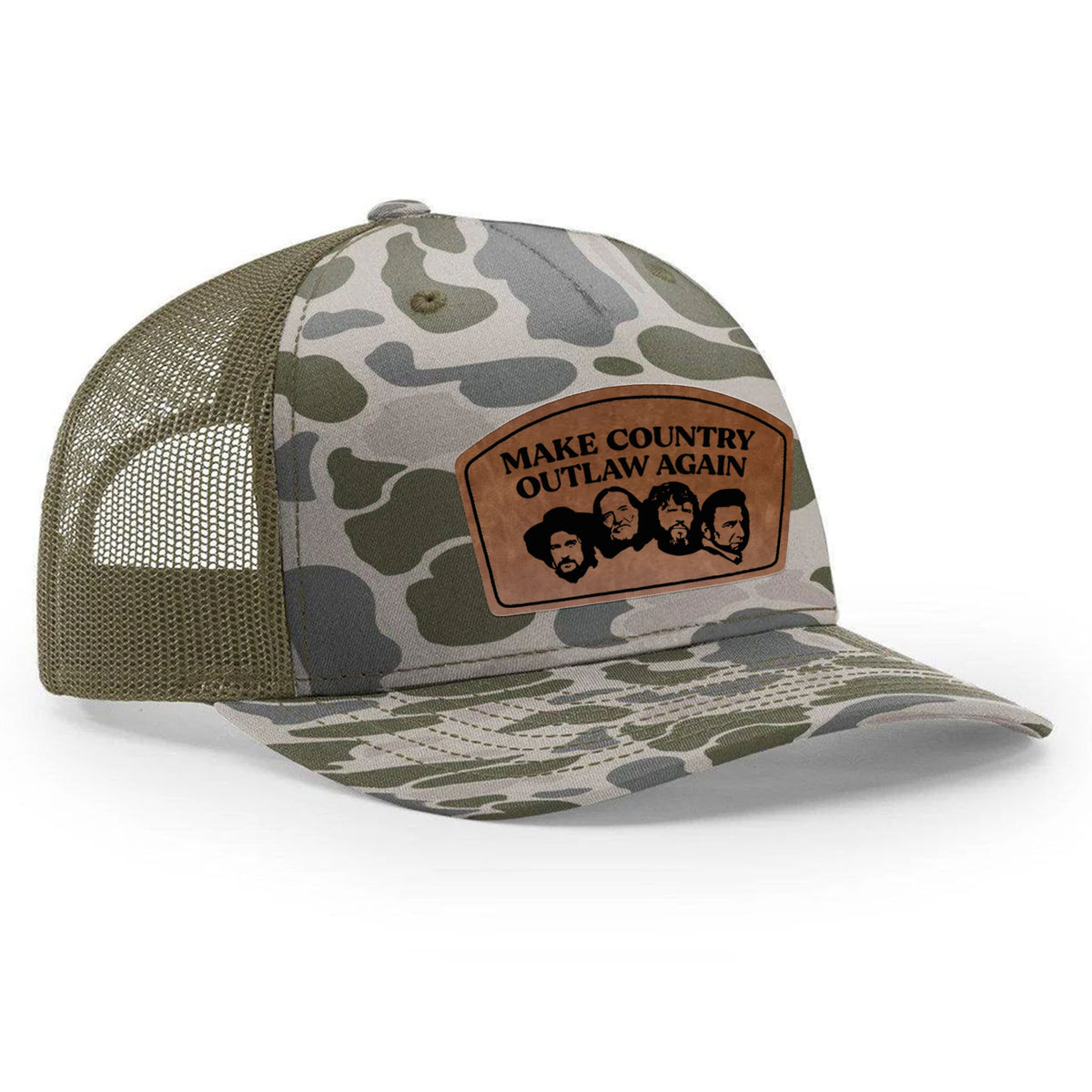 Make Country Outlaw Again Leather Patch Hat