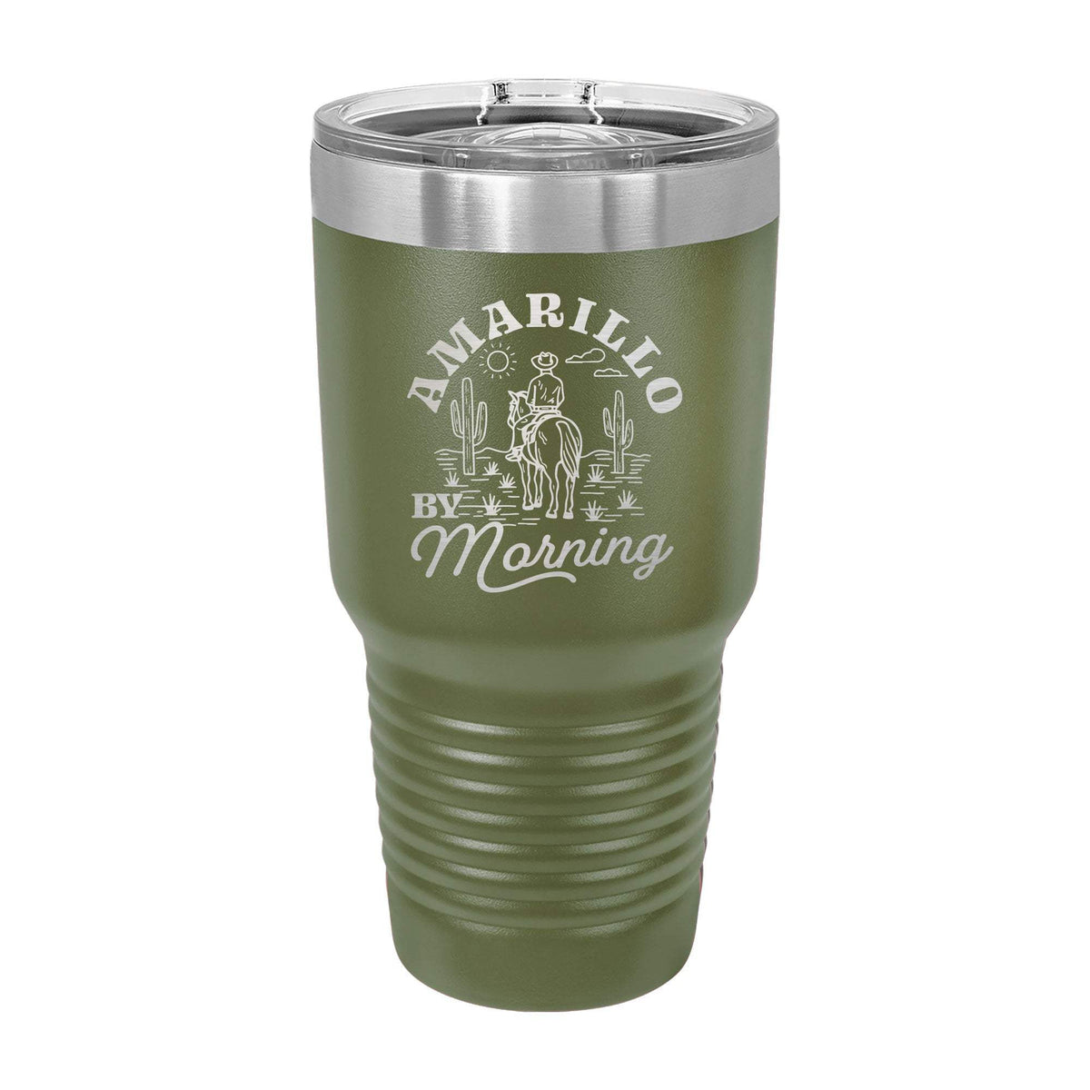 Amarillo By Morning 30oz Tumbler - Military Green