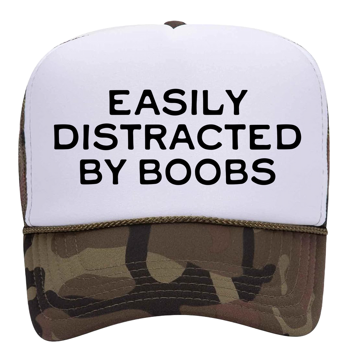 Easily Distracted By Boobs Foam Trucker Hat