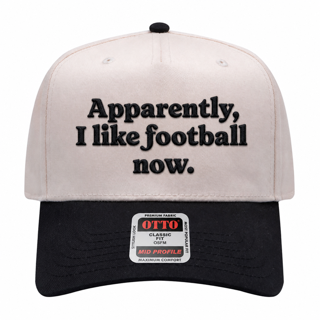 Apparently, I Like Football Embroidered Hat