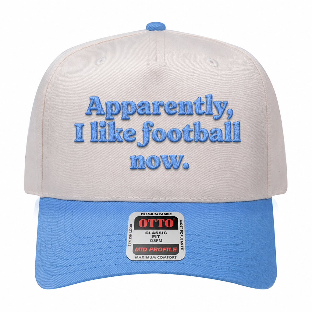 Apparently, I Like Football Embroidered Hat