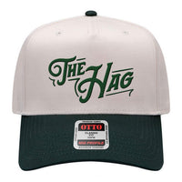 The Hag Two-Tone Patch Hat - Natural & Dark Green