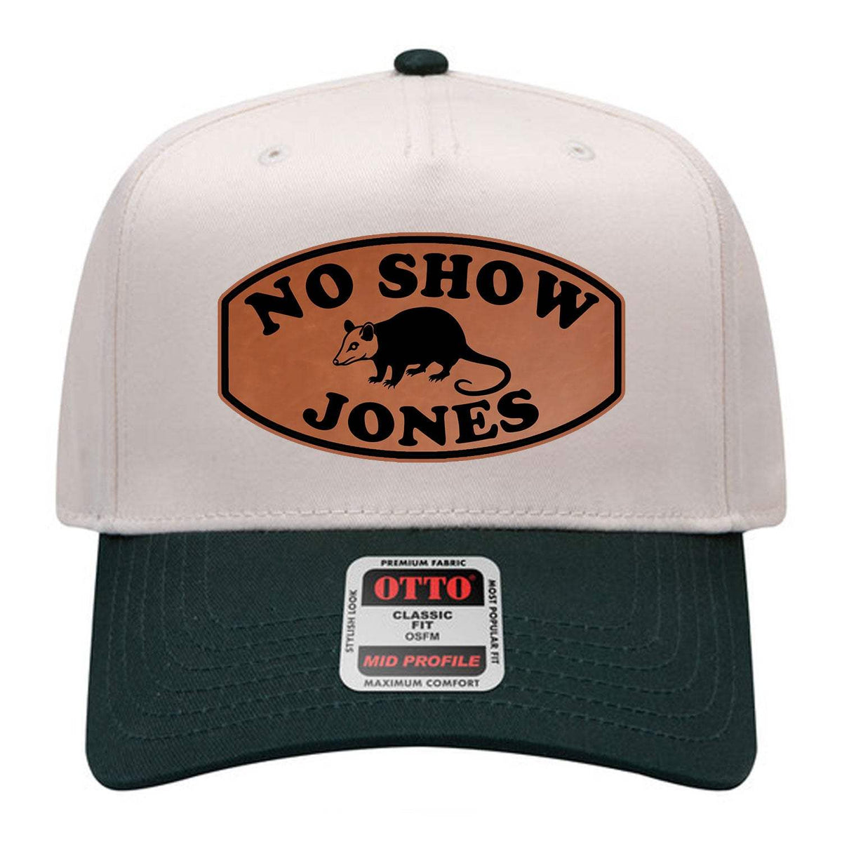 No Show Jones Two-Tone Patch Hat - Natural & Dark Green