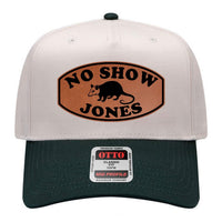 No Show Jones Two-Tone Patch Hat - Natural & Dark Green
