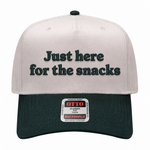 Just Here For The Snacks Embroidered Hat