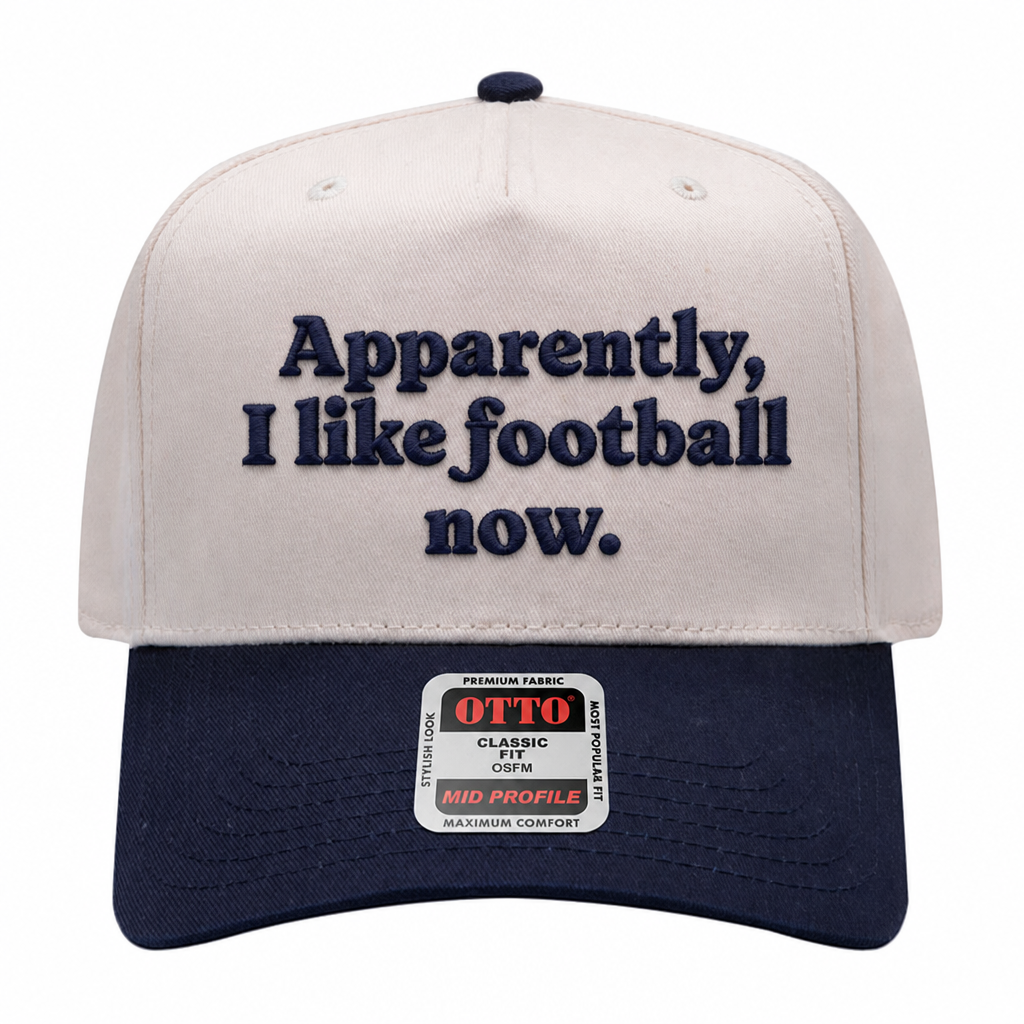 Apparently, I Like Football Embroidered Hat