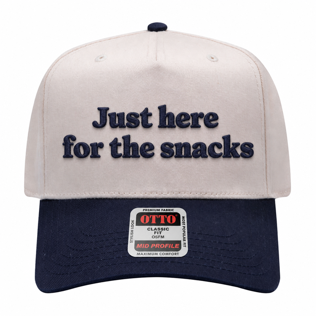 Just Here For The Snacks Embroidered Hat