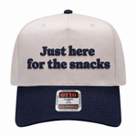 Just Here For The Snacks Embroidered Hat