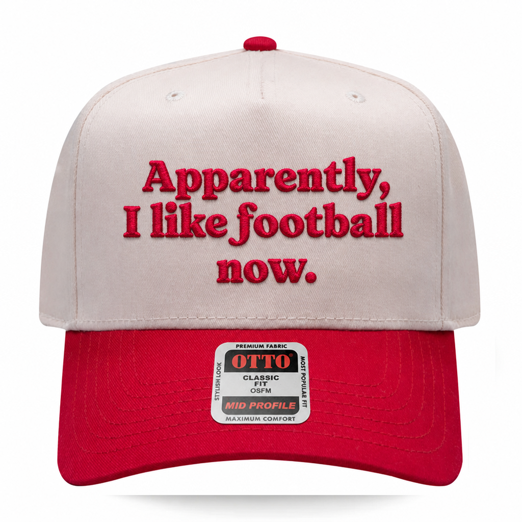 Apparently, I Like Football Embroidered Hat