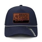 Choked A Cougar Performance Leather Patch Hat
