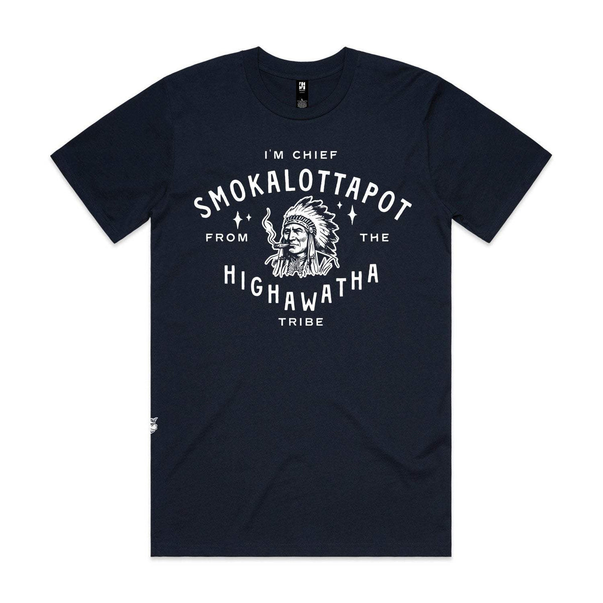 Chief Smokalottapot Premium Tee - Navy