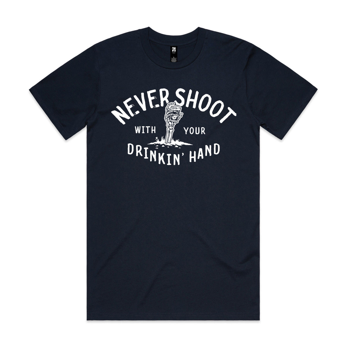 Never Shoot With Your Drinkin' Hand Premium Tee