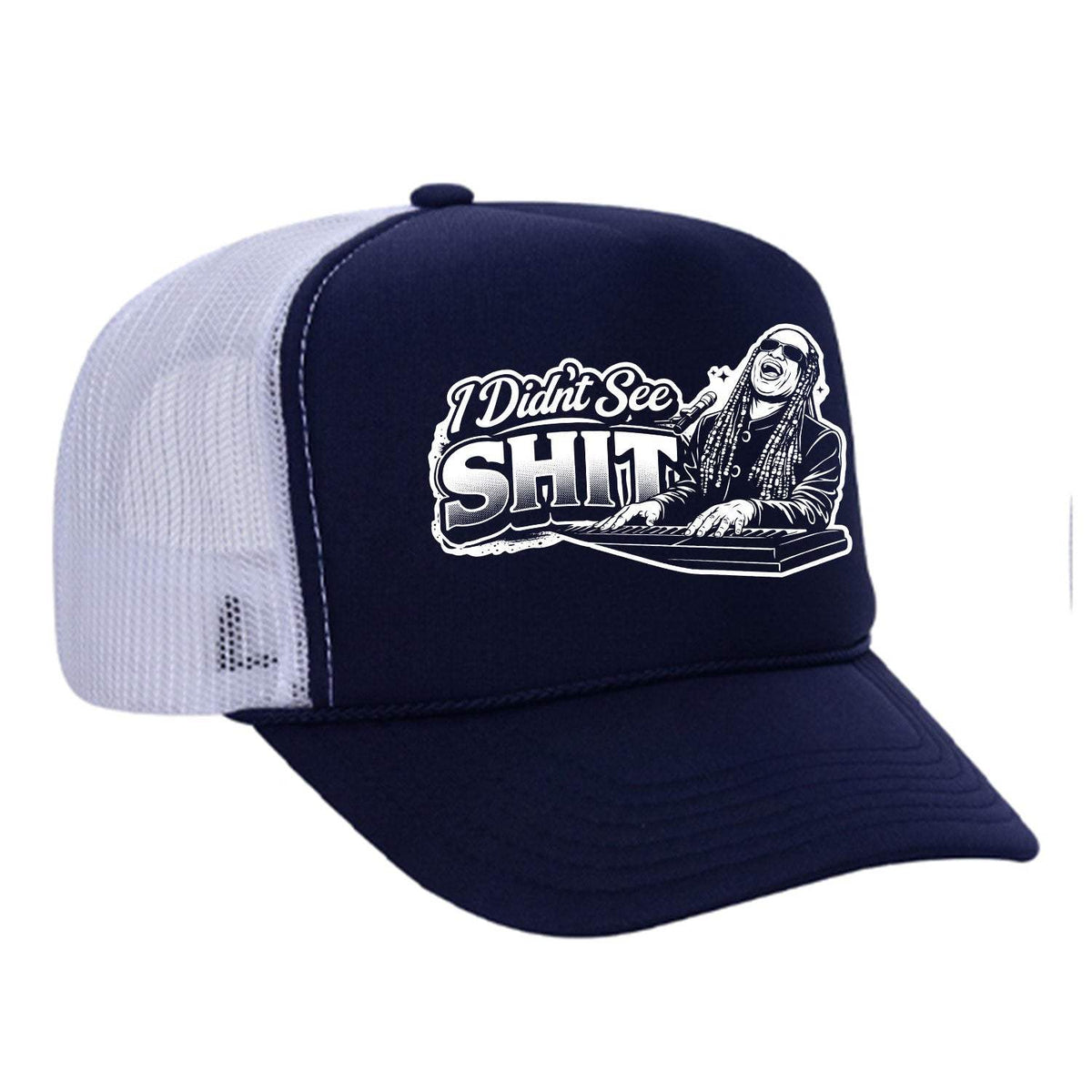 I Didn't See Sh!t Foam Trucker Hat - Navy / White