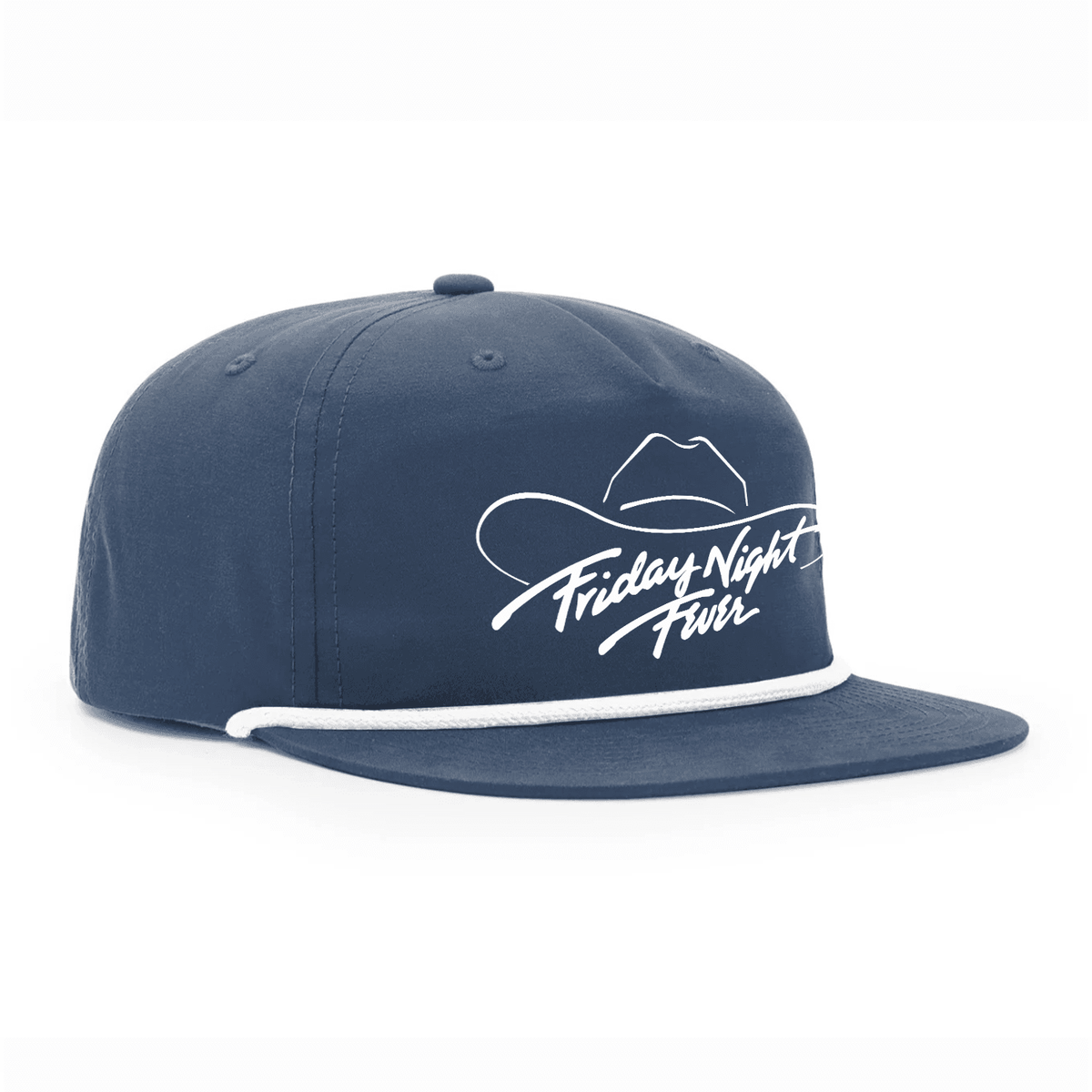 Friday Night Fever Flat Bill Hat - Navy / White