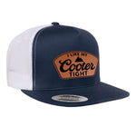 I Like My Cooter Tight Flat Bill Leather Patch Hat
