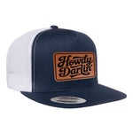 Howdy Darlin Flat Bill Leather Patch Hat