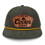 I Like My Cooter Tight Flat Bill Rope Leather Patch Hat