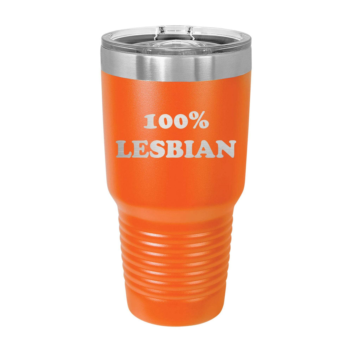 100% Lesbian 30oz Tumbler - Orange