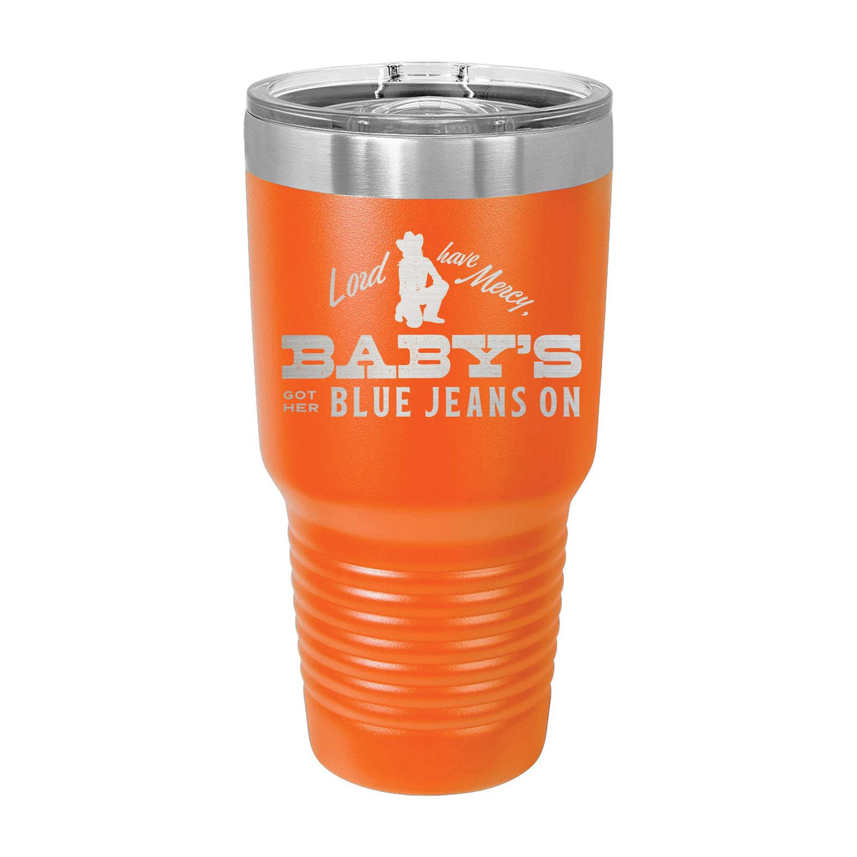 Baby's Got Her Blue Jeans On 30oz Tumbler - Orange