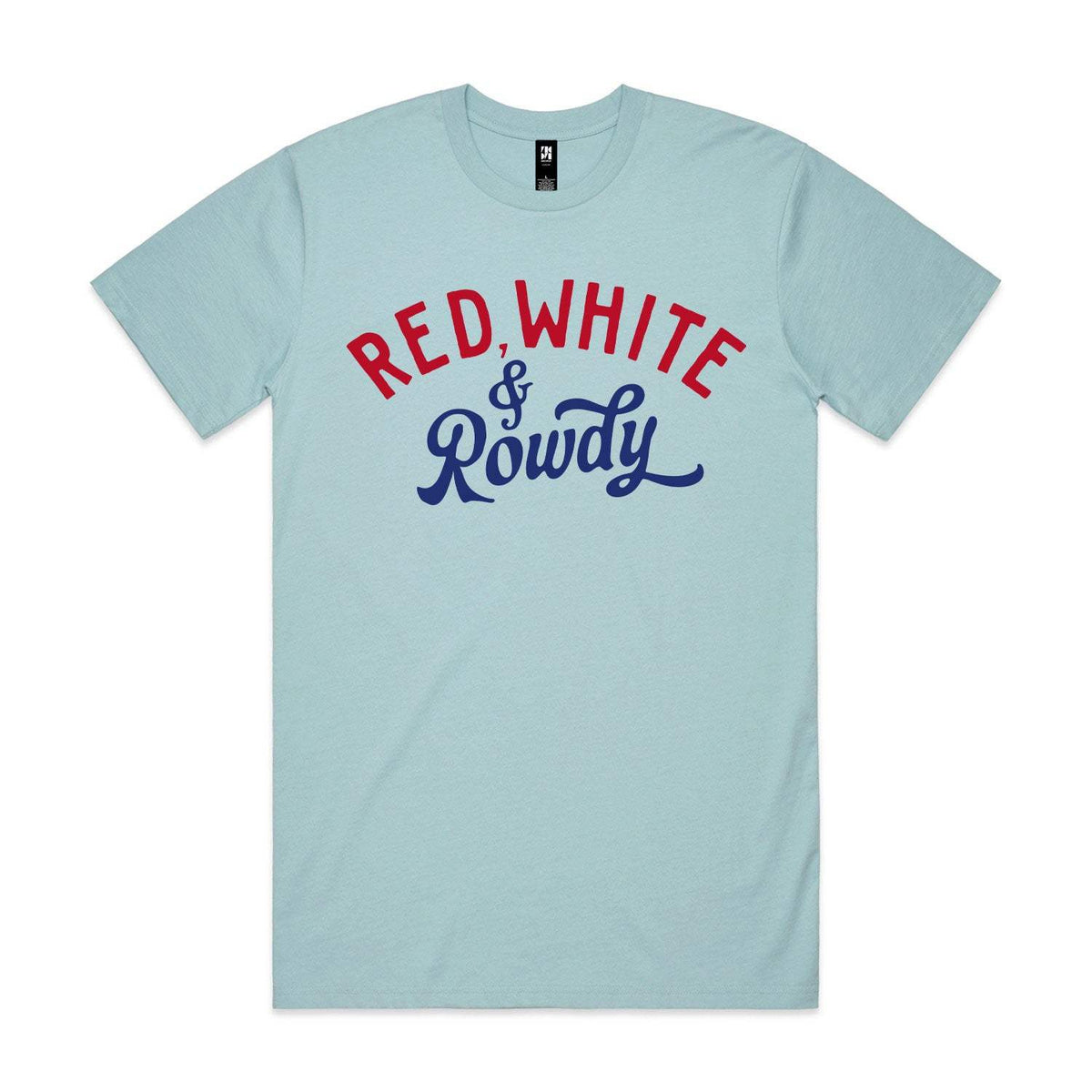 Red, White, & Rowdy Premium Tee - Pale Blue
