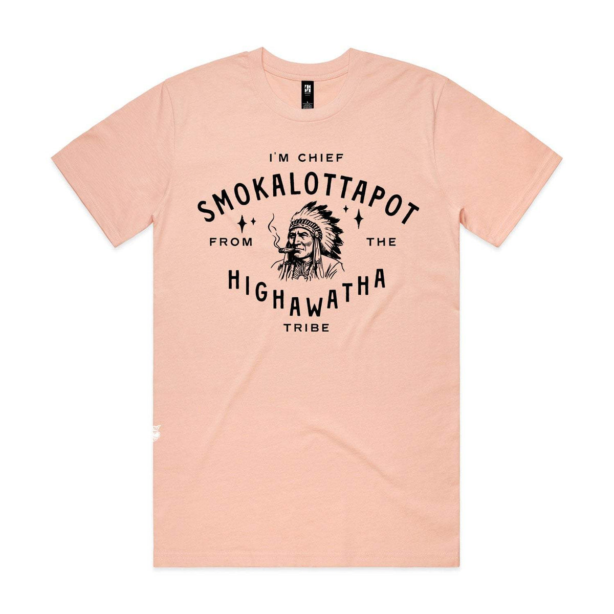 Chief Smokalottapot Premium Tee - Pale Pink