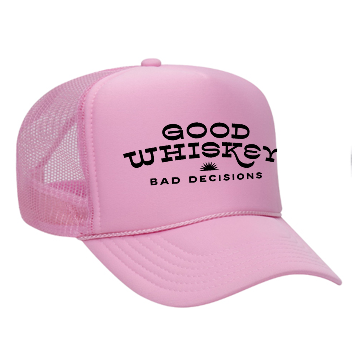 Good Whiskey Bad Decisions Foam Trucker Hat