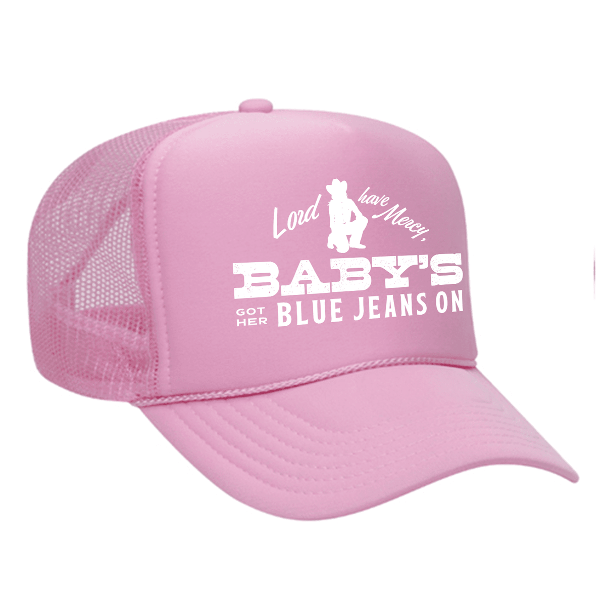 Baby's Got Her Blue Jeans On Foam Trucker Hat - Pink
