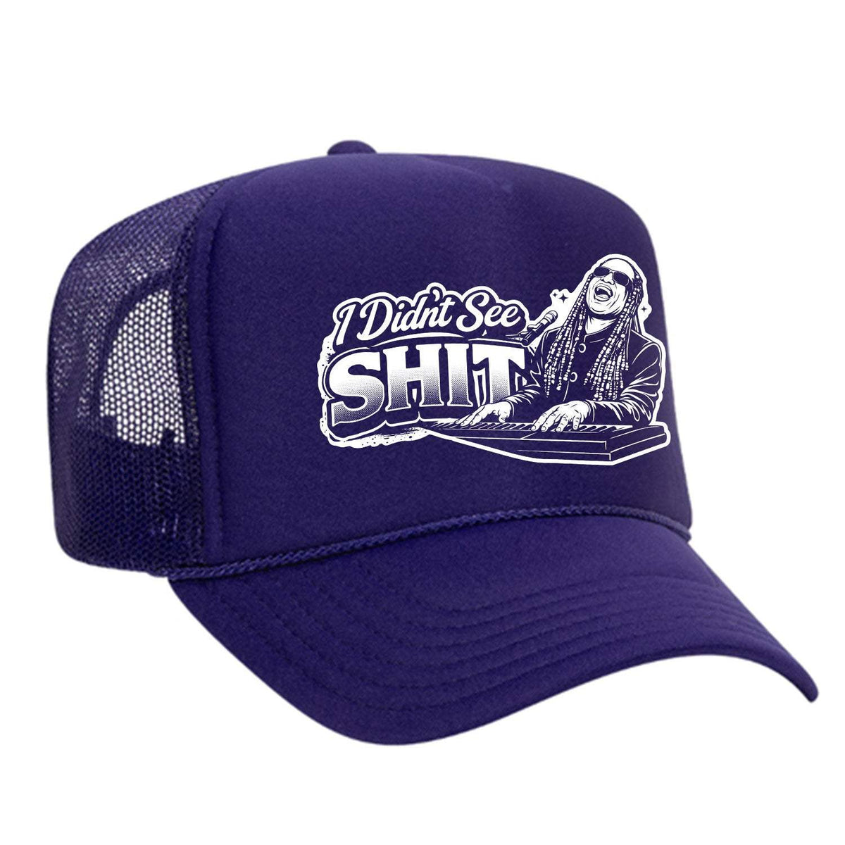 I Didn't See Sh!t Foam Trucker Hat - Purple