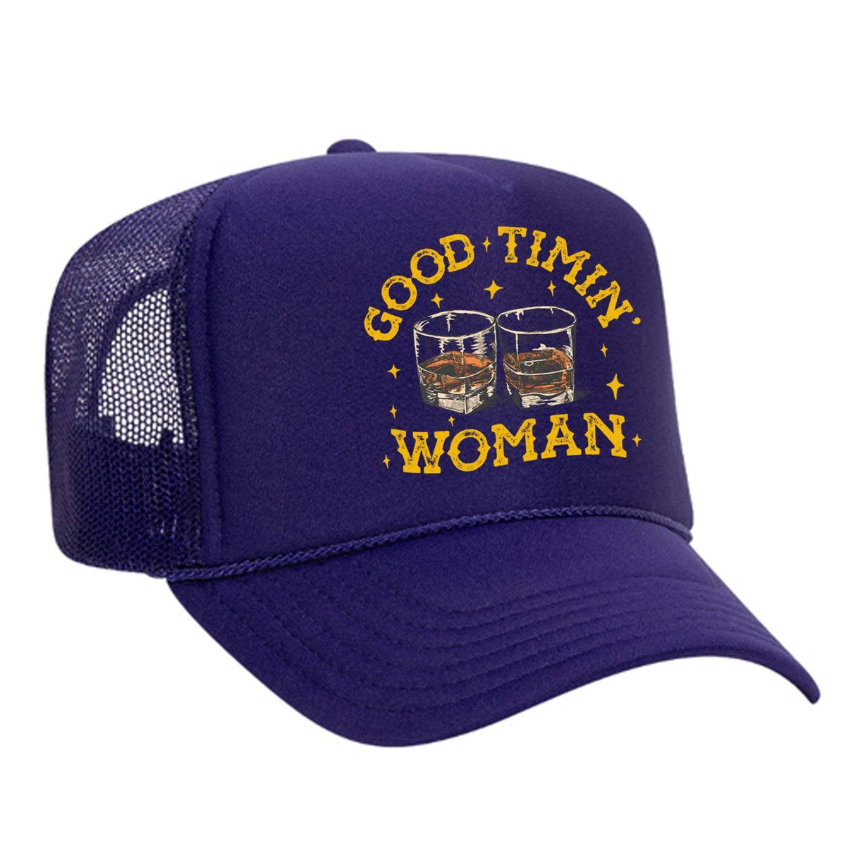 Good Timin' Woman Foam Trucker Hat - Purple