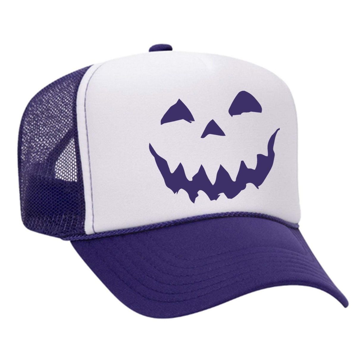 Jack-O Foam Trucker Hat - Purple / White