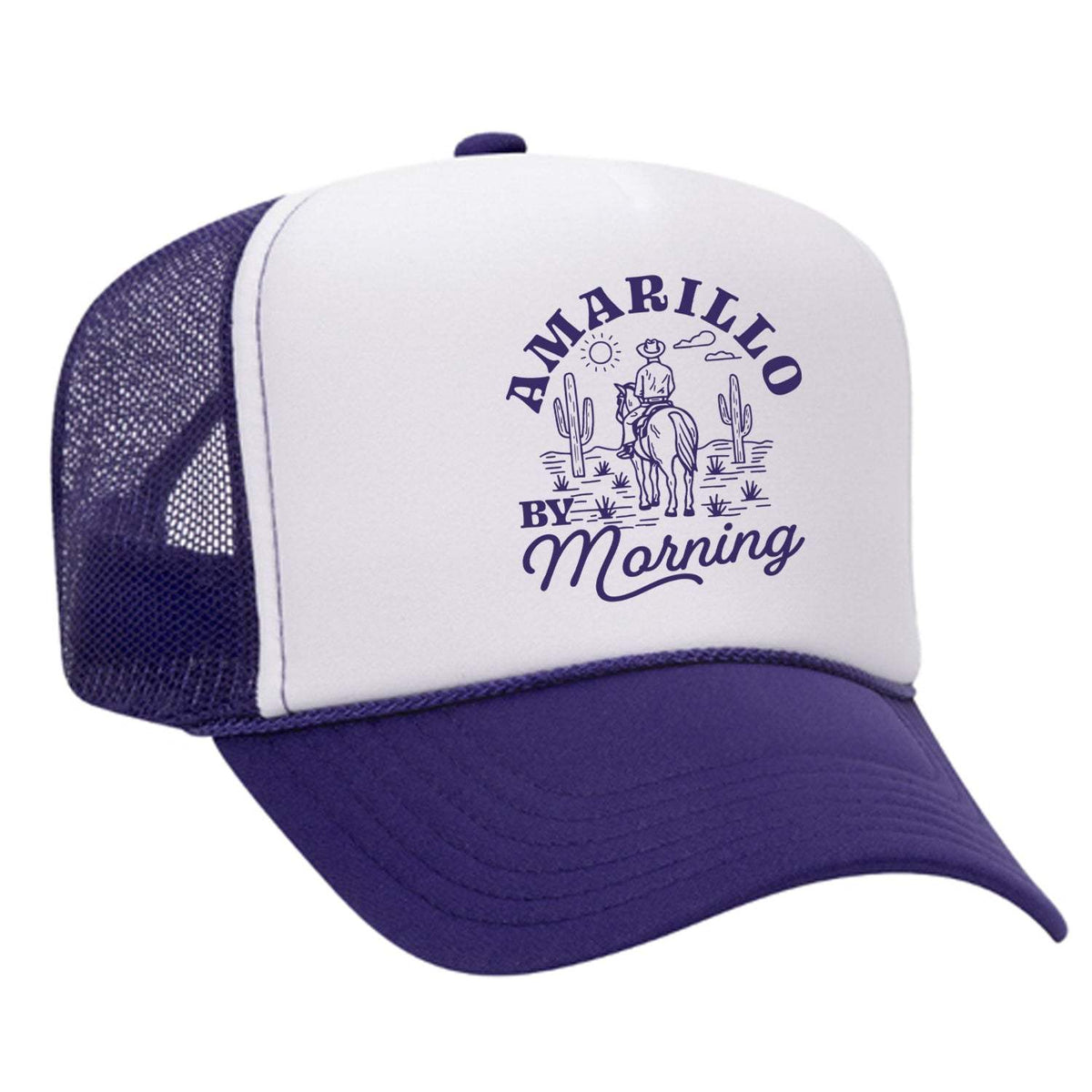 Amarillo By Morning Foam Trucker Hat - Purple / White