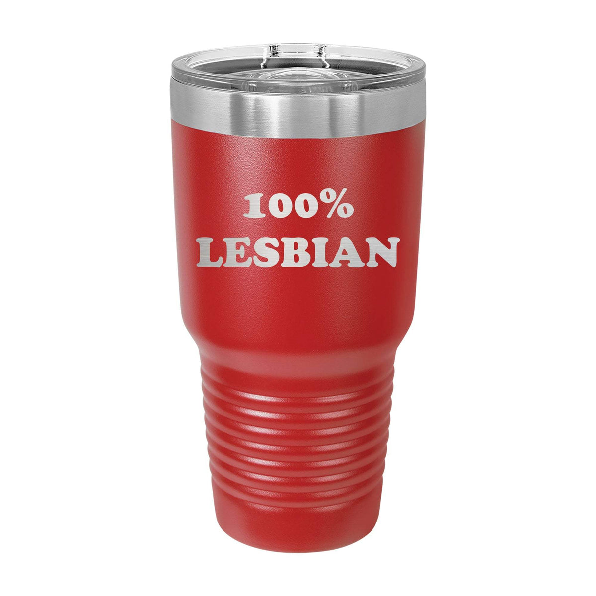100% Lesbian 30oz Tumbler - Red