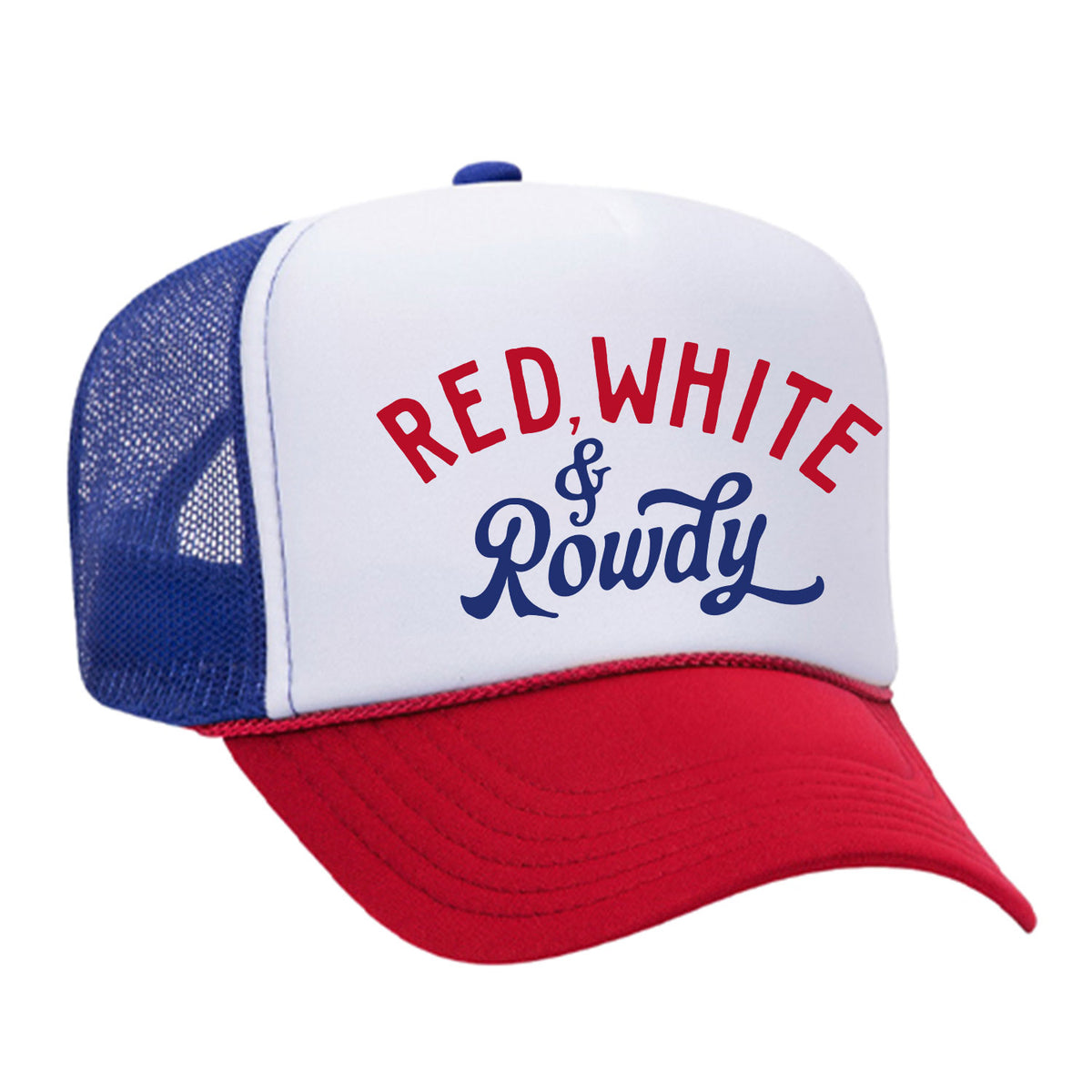 Red, White & Rowdy Foam Trucker Hat