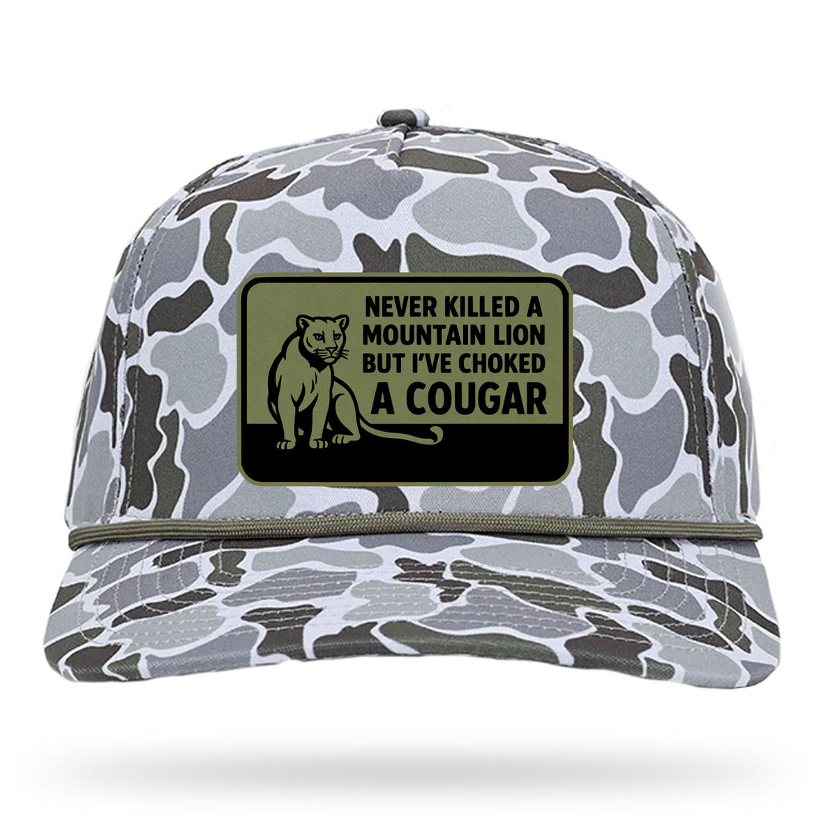Choked A Cougar Camo Patch Hat