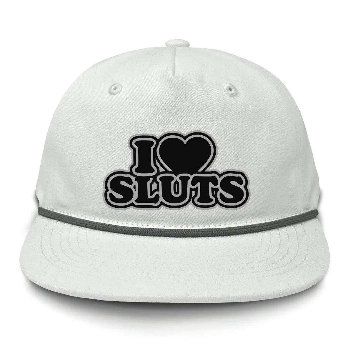 I Love Sluts Flat Bill Rope