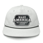 Make America Affordable Again Flat Bill Rope Leather Patch Hat