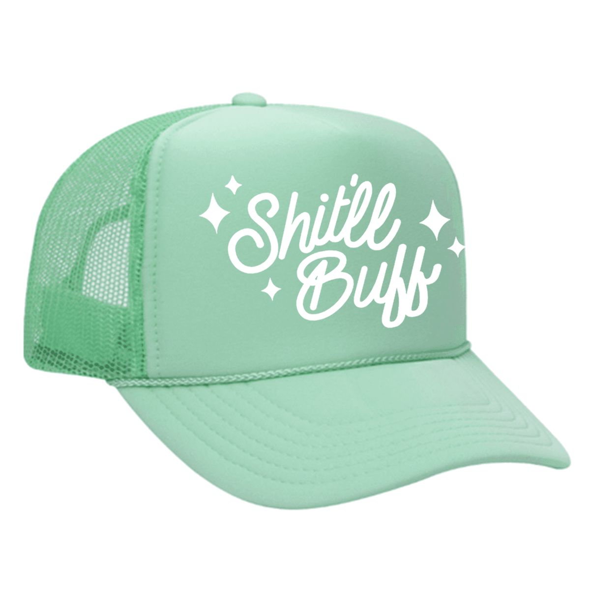 Shit'll Buff Foam Trucker Hat - Seafoam