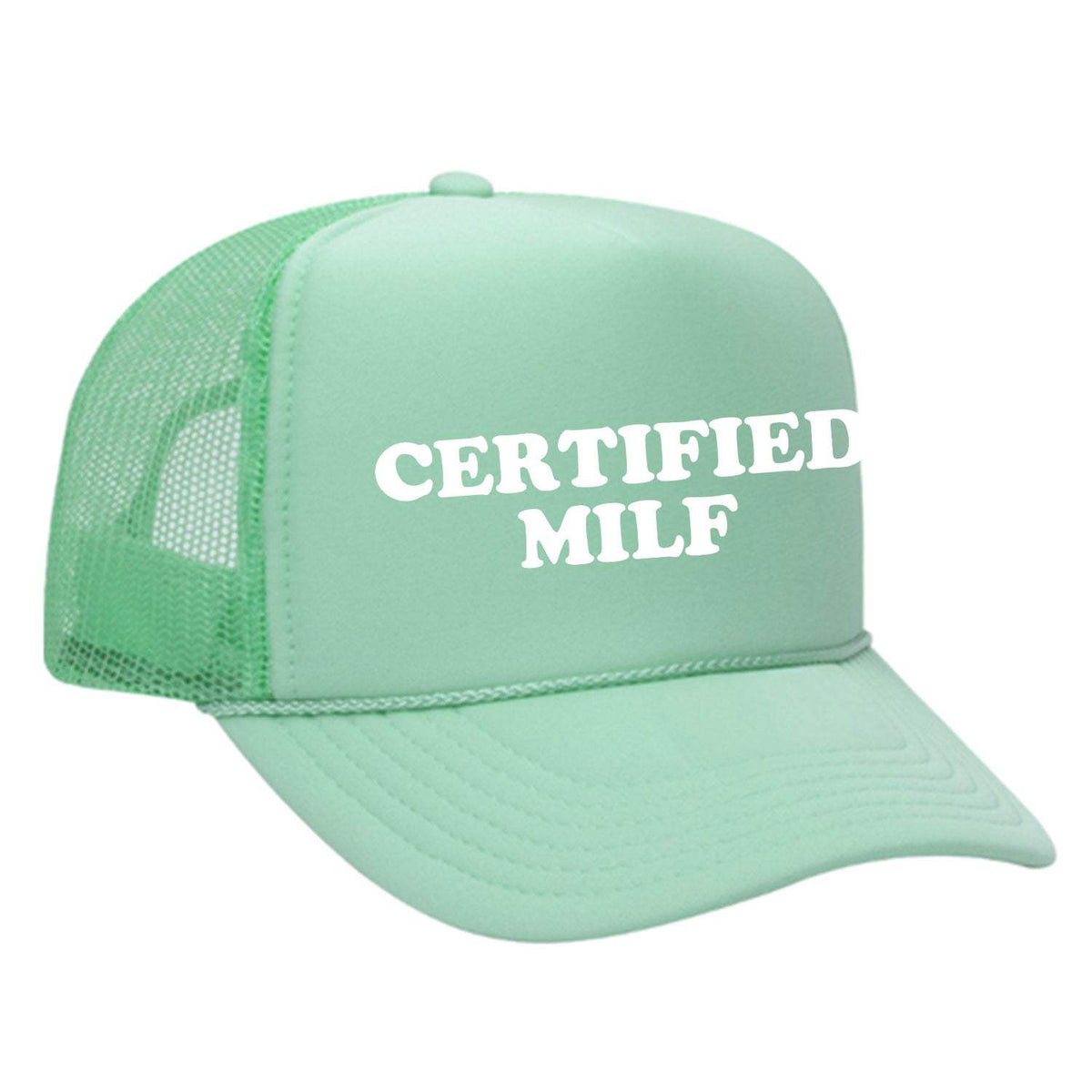 Certified Milf Foam Trucker Hat - Seafoam