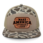 Make America Affordable Again 7 Panel Camo Hat - Slough