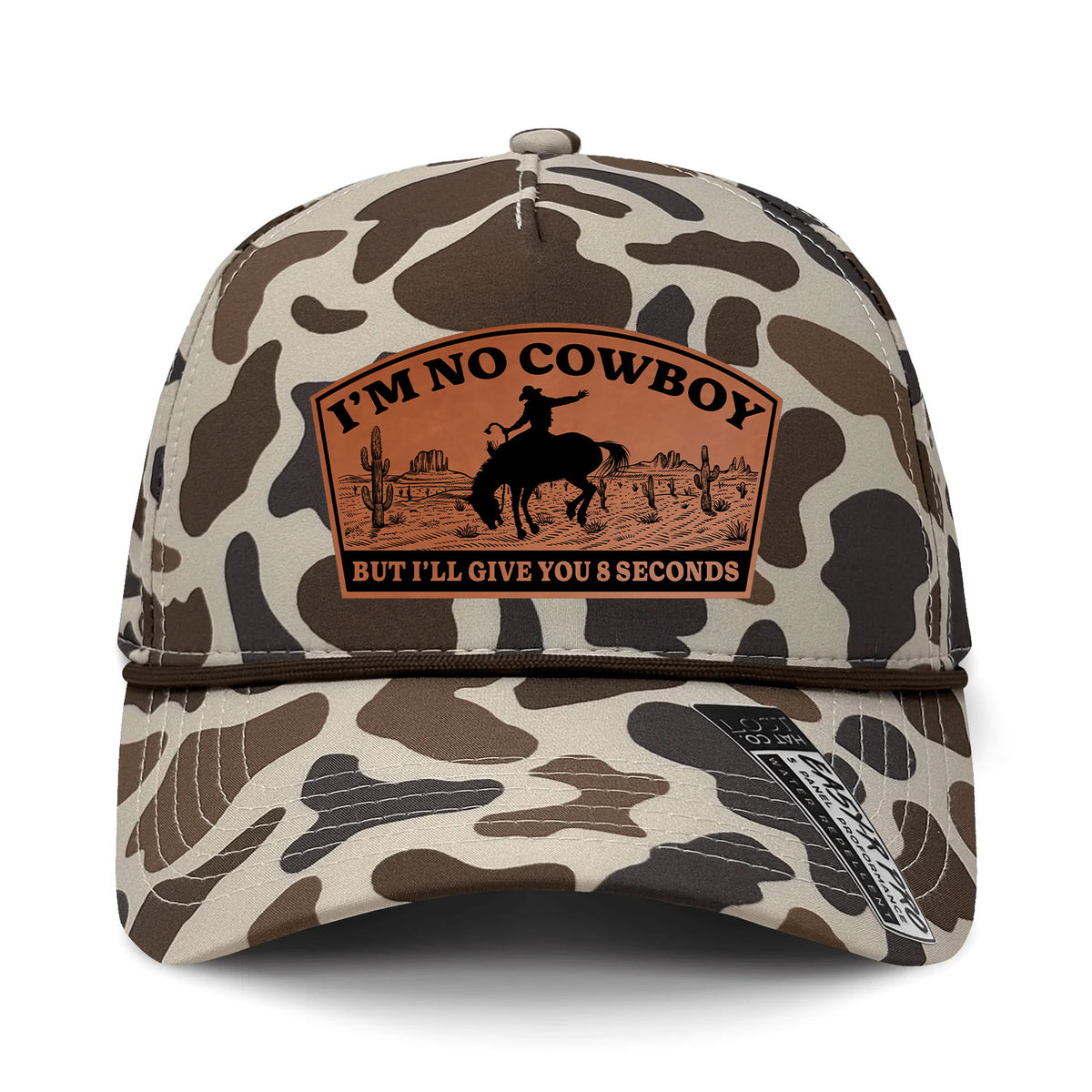 I'm No Cowboy Performance Leather Patch Hat