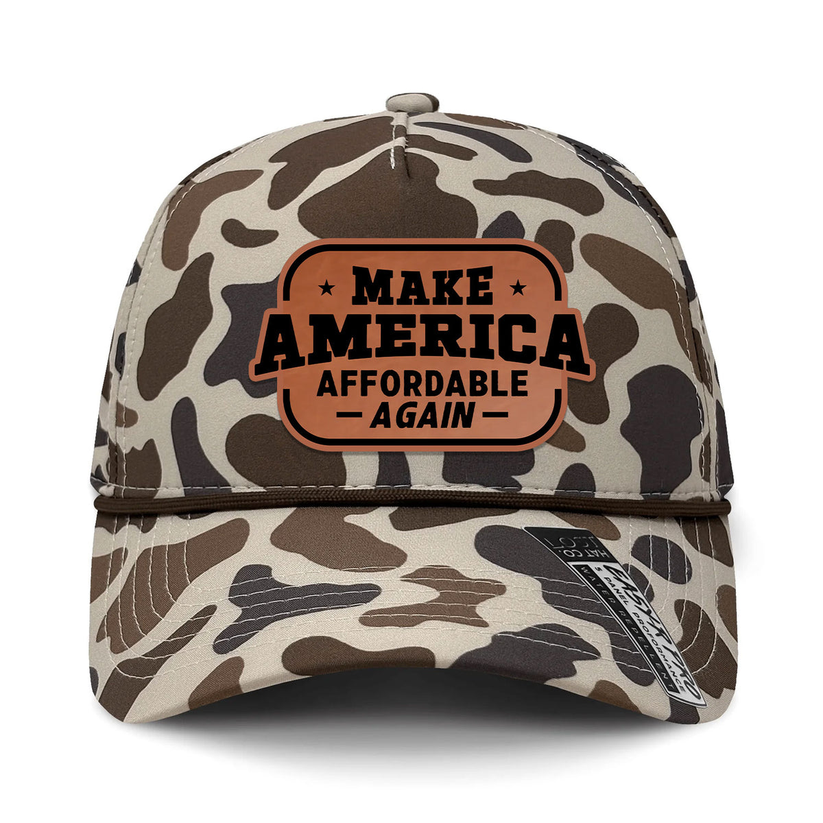 Make America Affordable Again Performance Leather Patch Hat - Slough